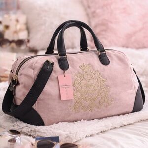NWT Juicy Couture Pink Duffel Bag • Travel Weekender • Y2K Style